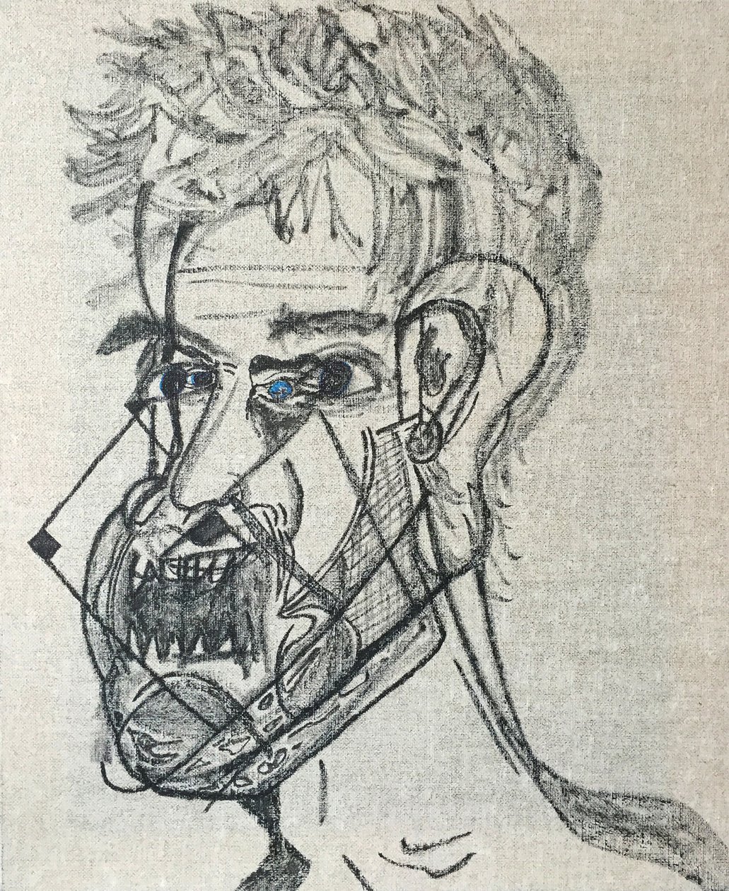 Surautoportrait main levée, 2017 (oil on canvas) - Benoit Erwann Boucherot
