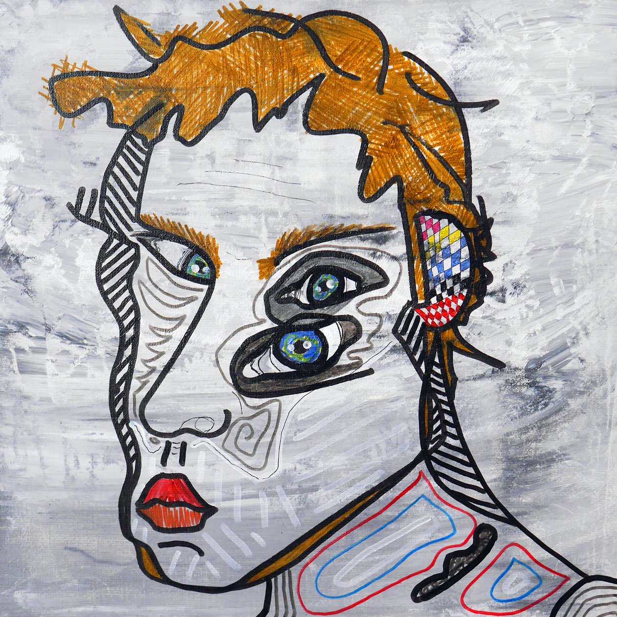 Surautoportrait sacrifié, 2014 (acrylic on canvas) - Benoit Erwann Boucherot