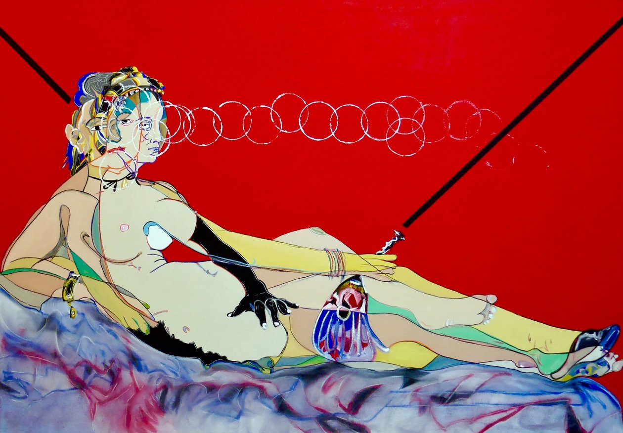 Surpeinture : Ingres  Manet, 2022 (huile et acrylique sur toile) - Benoit Erwann Boucherot