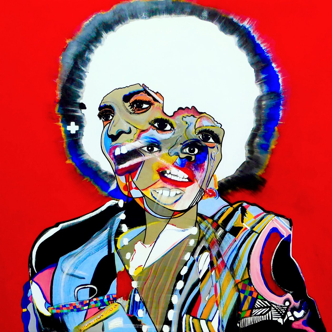 Surportrait : Angela Davis, 2021 (huile sur toile) - Benoit Erwann Boucherot
