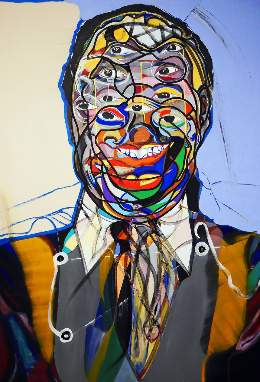 Surportrait : James Baldwin 2, 2021 (huile sur toile) - Benoit Erwann Boucherot