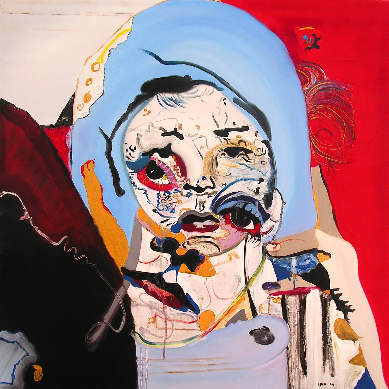 Surportrait : Marlène Dietrich  la petite fille, 2003 (oil on canvas) - Benoit Erwann Boucherot