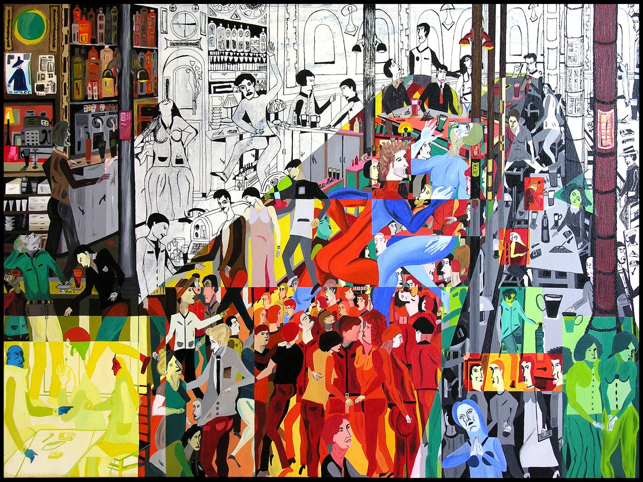 Trou noir au café brun, 2000 (oil and acrylic on canvas) - Benoit Erwann Boucherot