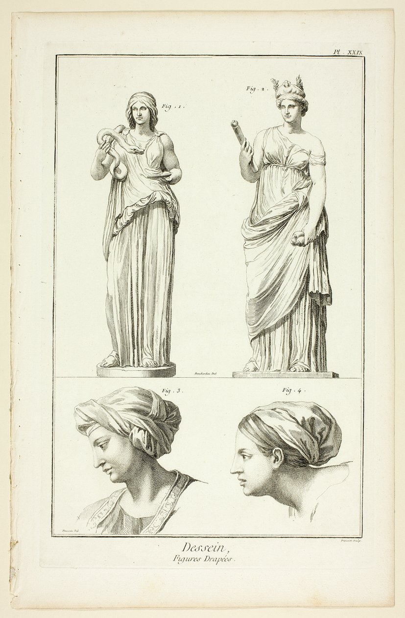Design: Figures drapées, de l