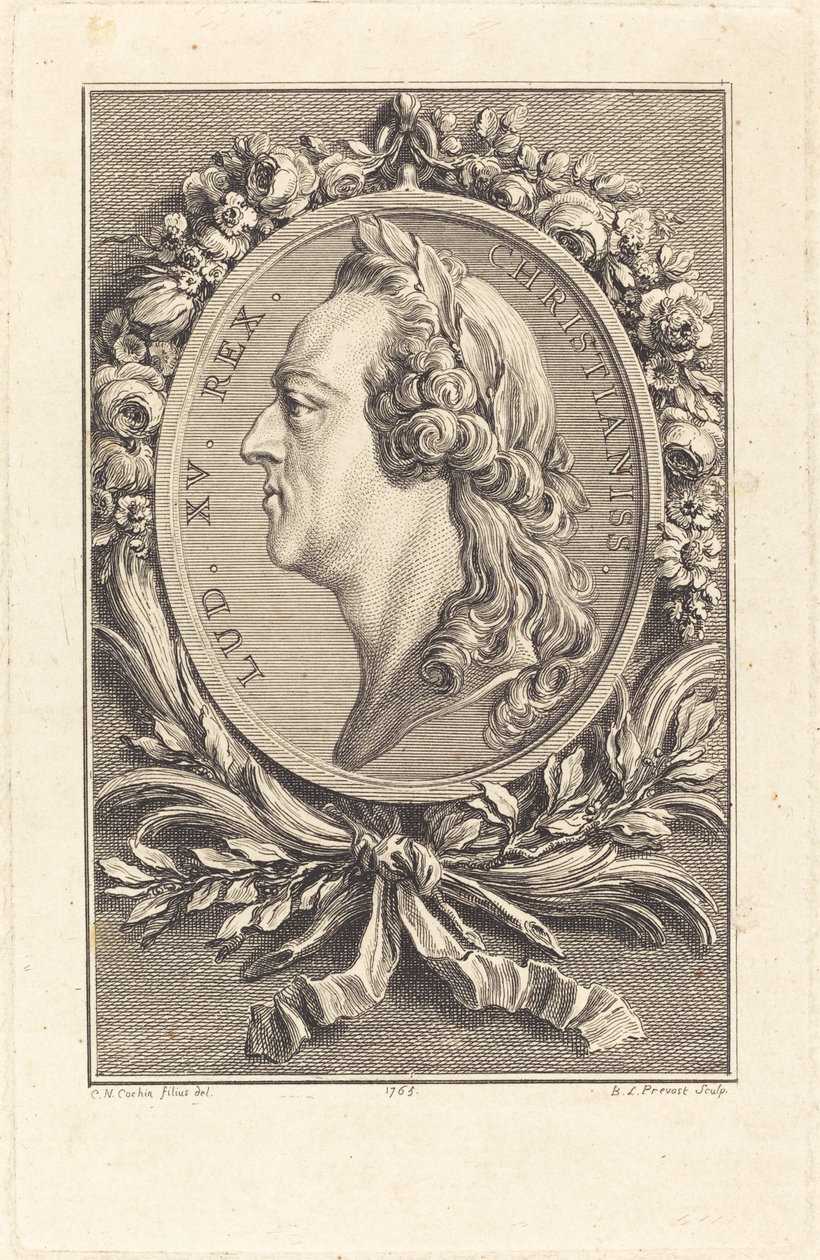Louis XV - Benoît Louis Prévost after Charles Nicolas Cochin II