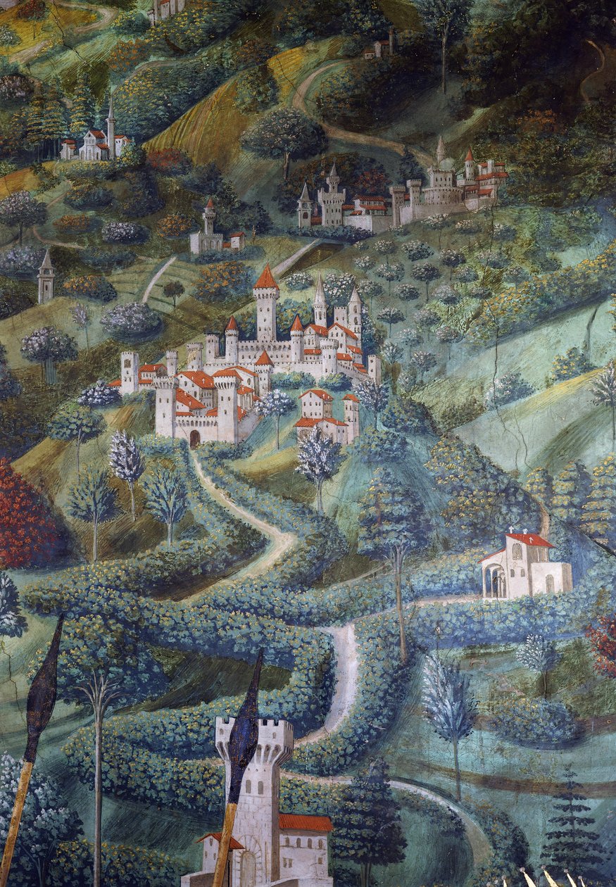 Châteaux (détail) - Benozzo di Lese di Sandro Gozzoli