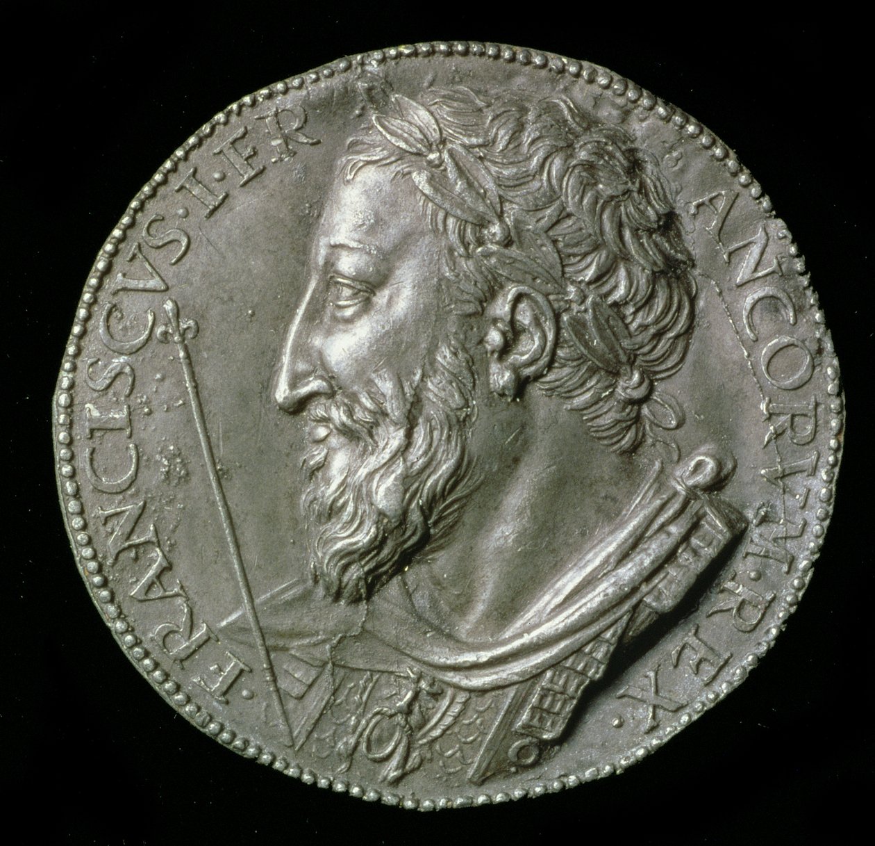 CM.36-1967 François Ier de Valois, Roi de France (1515-47) uniface, 1537 (plomb) - Benvenuto Cellini