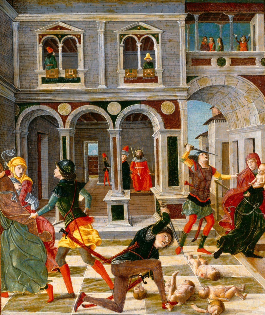 Le massacre des Innocents, milieu de la fin du XVe siècle (tempera sur panneau) - Bernadino Jacobi Butinone