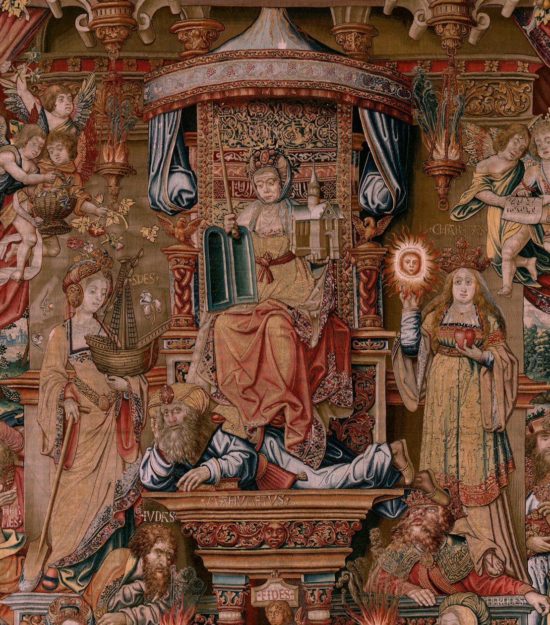 Série Les Honneurs. Foi. Première tapisserie de la série - Bernaert van (circle of) Orley