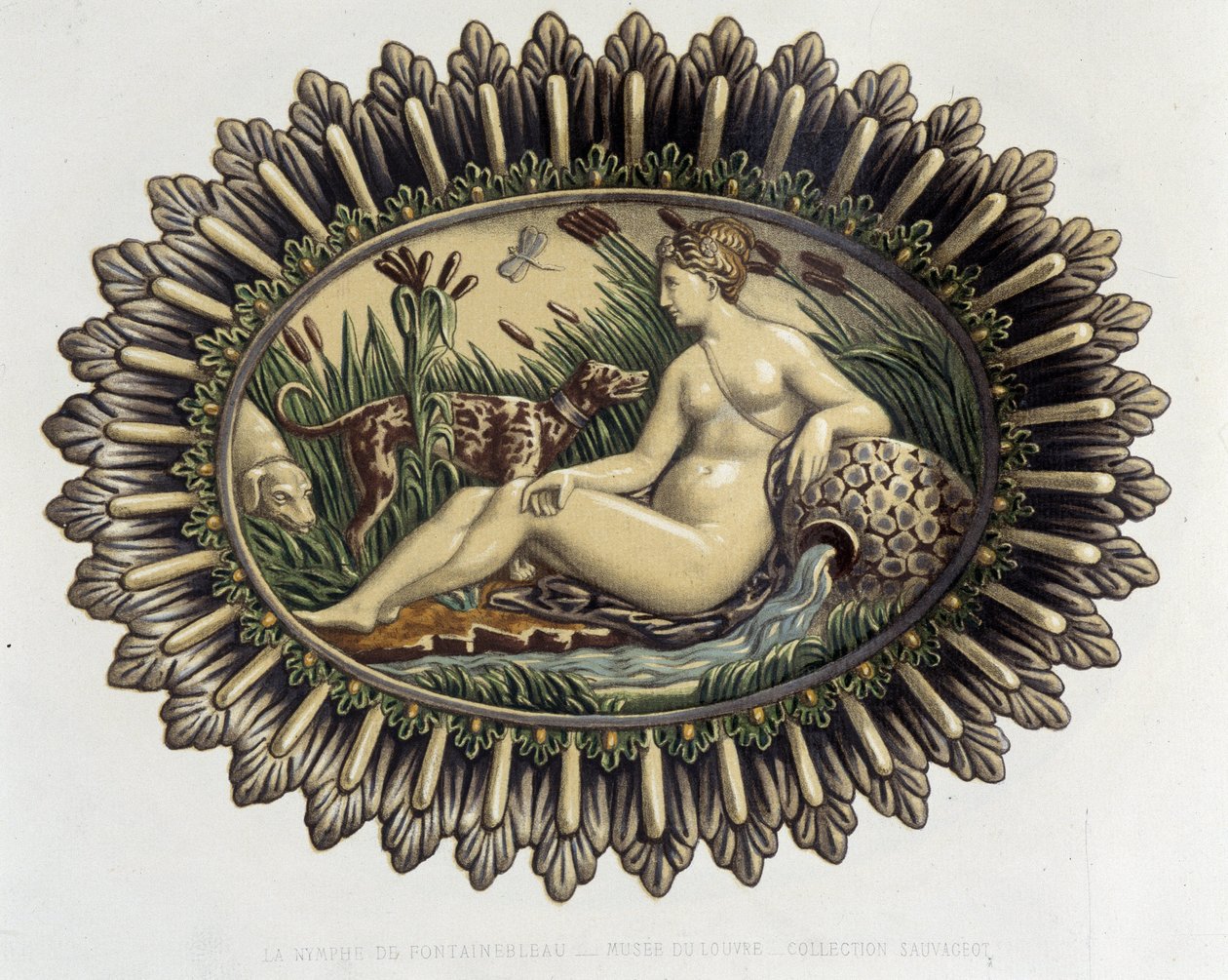 La nymphe de Fontainebleau - Plat céramique, dans "L