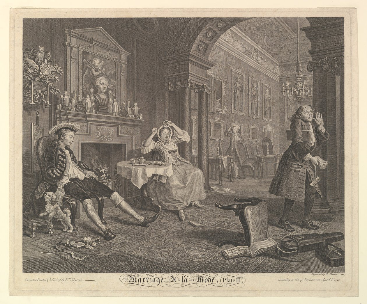 Mariage à la mode, Planche II, avril 1745 - Bernard Baron