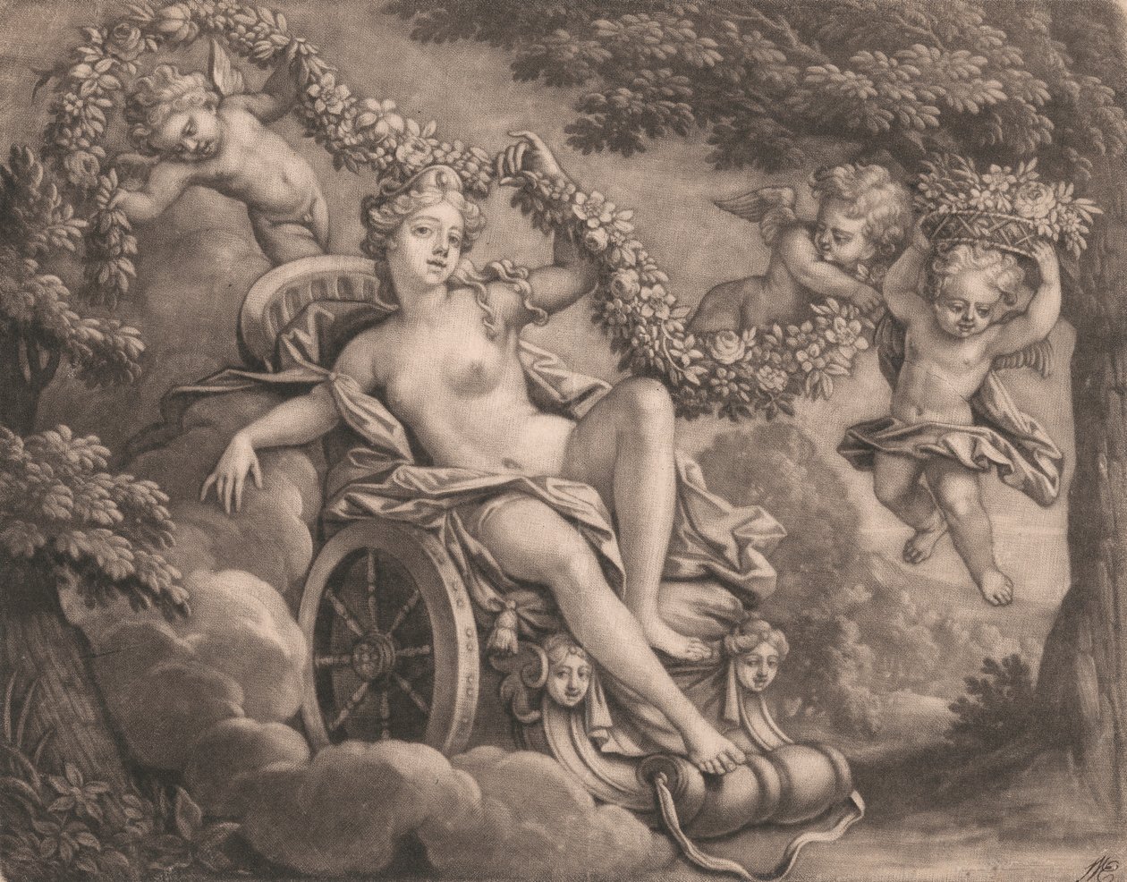 Flore et putti - Bernard Lens