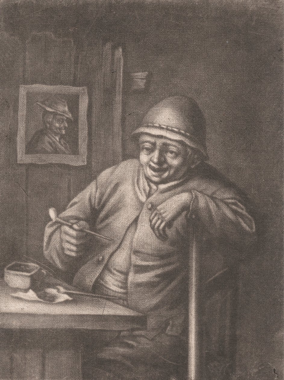 Homme fumant - Bernard Lens