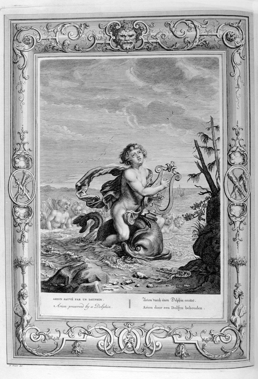 Arion sauvé par un dauphin, 1733 - Bernard Picart