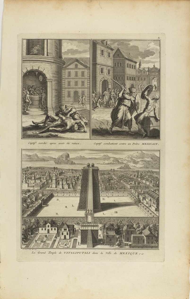 Captif Écorché.../Captif Combattant/le Grand Temple de Vitzliputsli - Bernard Picart