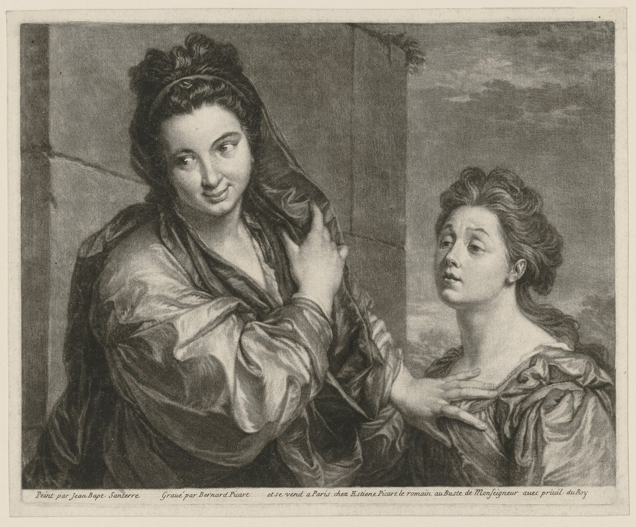 Une femme repousse une autre femme de la main - Bernard Picart