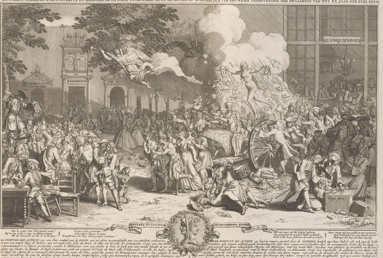 Monument consacré a la postérité en mémoire de la folie incroyable de la XX. année du XVIII. siècle - Bernard Picart