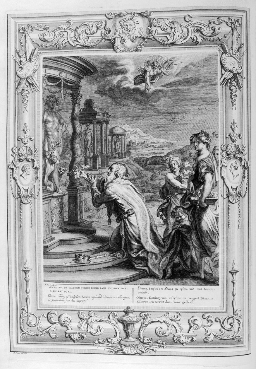Œnée, roi de Calydon, fait un sacrifice aux dieux - Bernard Picart