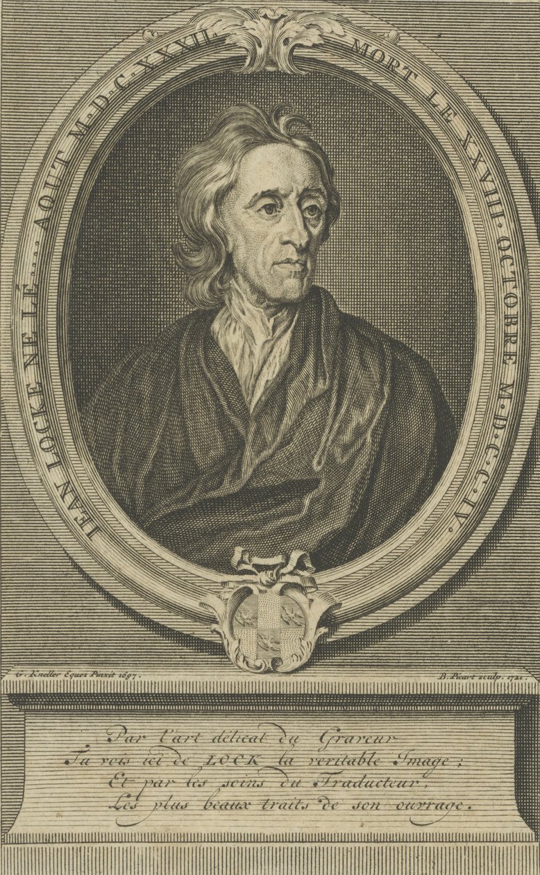 Portrait du médecin et philosophe John Locke 1632-1704, 1721 - Bernard Picart