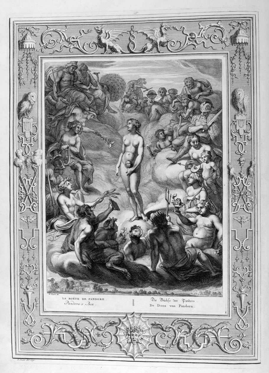 Boîte de Pandore, 1730 - Bernard Picart