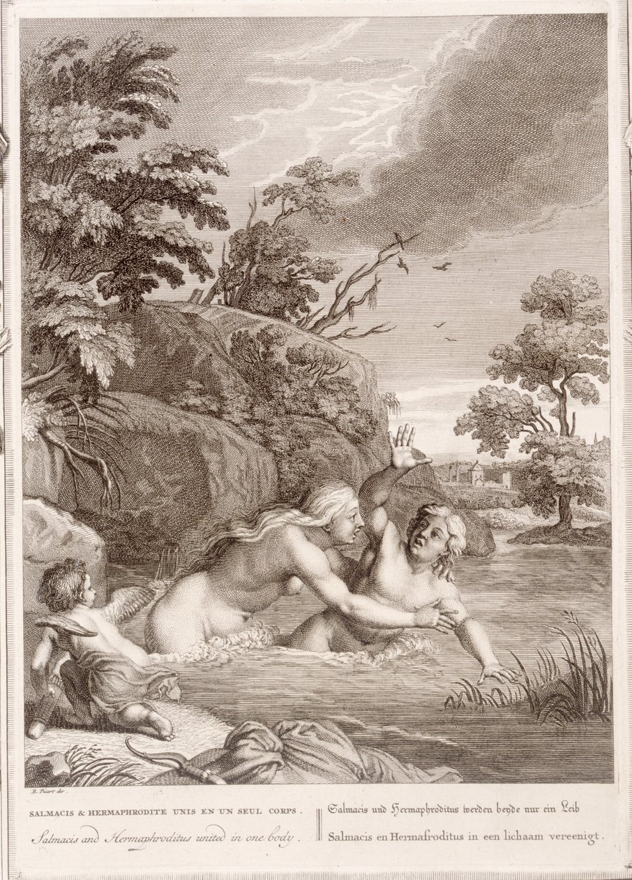 Salmacis et Hermaphrodite unis en un seul corps, 1731 - Bernard Picart