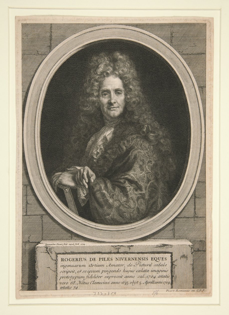 Sans titre (Portrait de Roger de Piles) - Bernard Picart