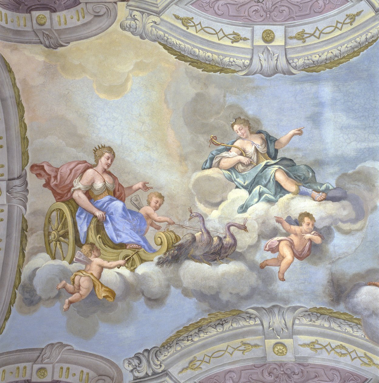 Junon sur un char, vers 1760 - Bernardino and Galliari Galliari