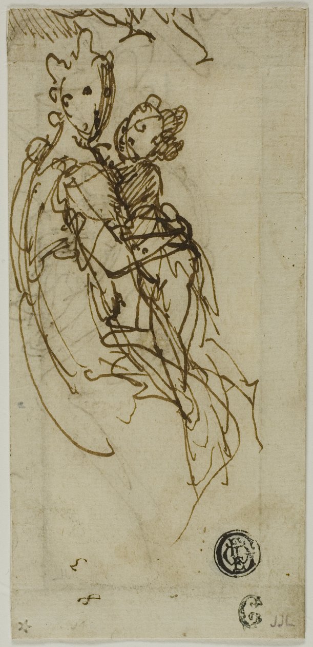 Vierge et Enfant Assis (recto); Vierge et Enfant Assis (verso) - Bernardino India