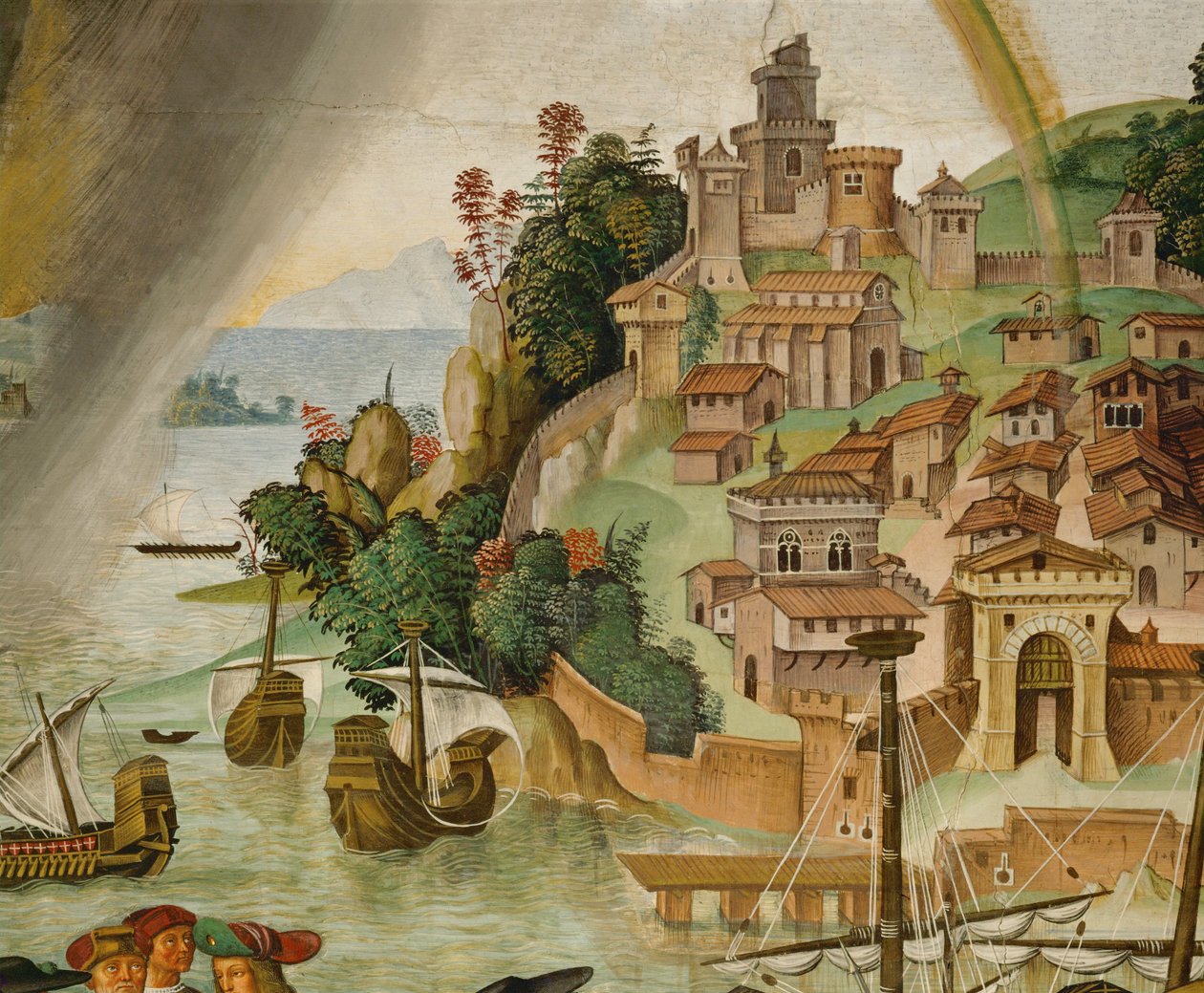 Énée Silvius Piccolomini arrive à Talamone (frais) - Bernardino di Betto Pinturicchio
