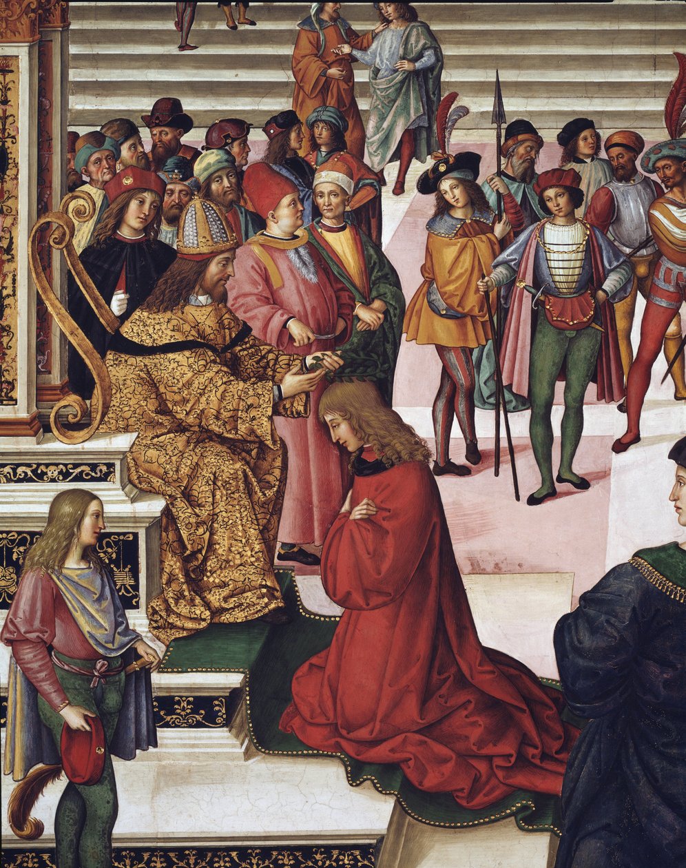 Enea Silvio Piccolomini (Pie II) couronné poète par l
