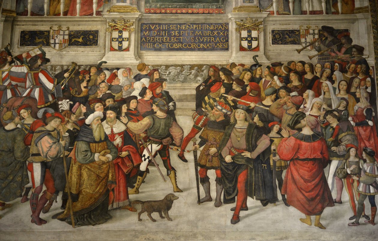 Couronnement de Pie II (1405-1464) - Bernardino di Betto Pinturicchio