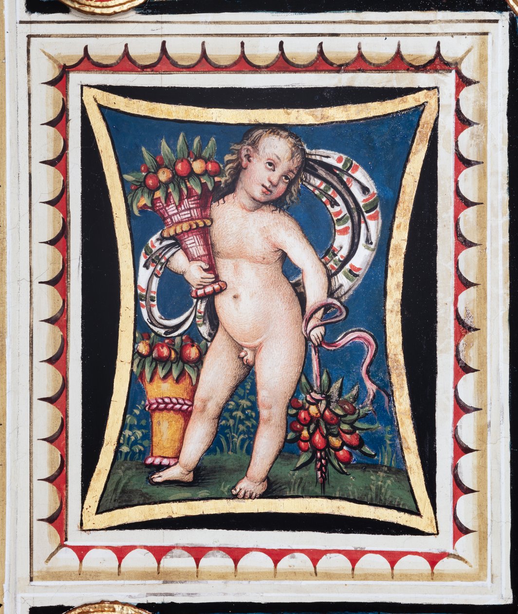 Bibliothèque Piccolomini, plafond, panneau avec allégorie des Saisons : Printemps, fresque de Bernardino di Betto, dit Pinturicchio - Bernardino di Betto Pinturicchio
