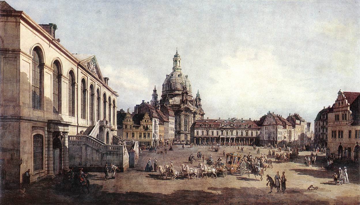 Place du Nouveau Marché à Dresde depuis le Jüdenhof - Bernardo Bellotto