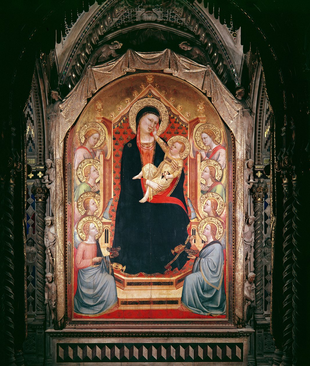 Madone et enfant avec des anges, 1347 - Bernardo Daddi