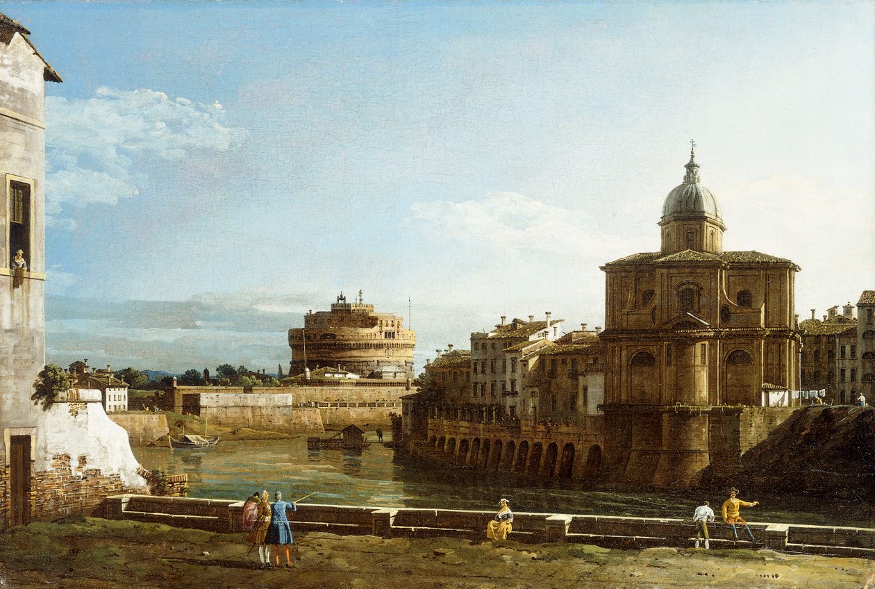 Vue de Rome le long du Tibre, avec l