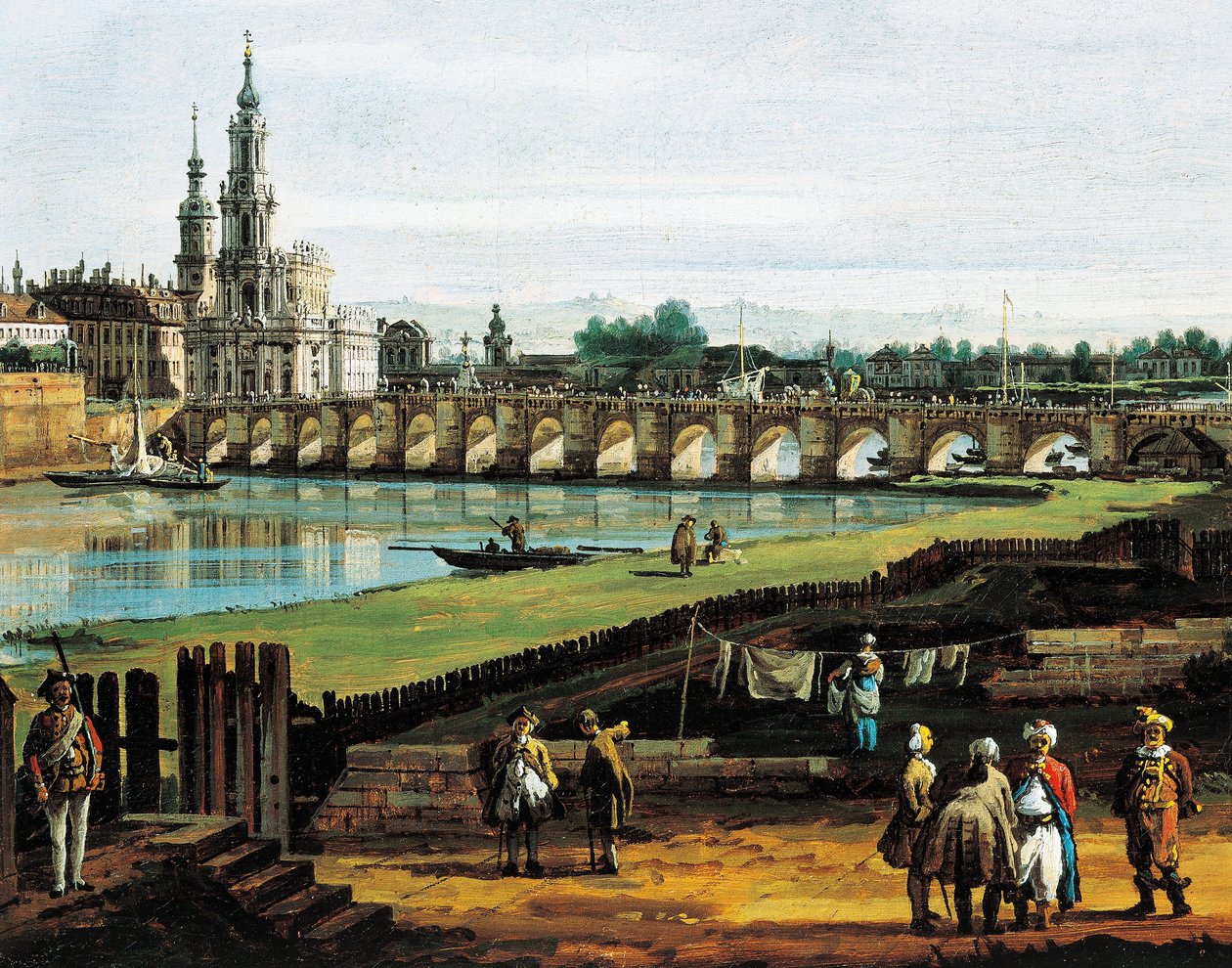Dresde depuis la rive droite de l