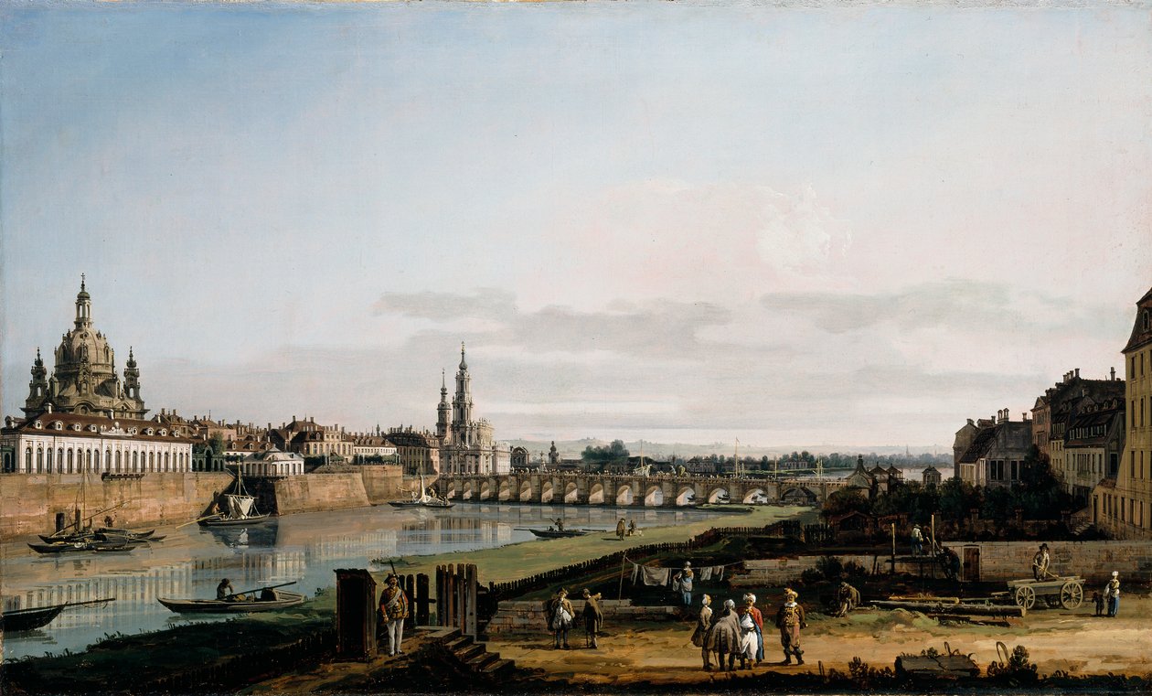Dresde depuis la rive droite de l