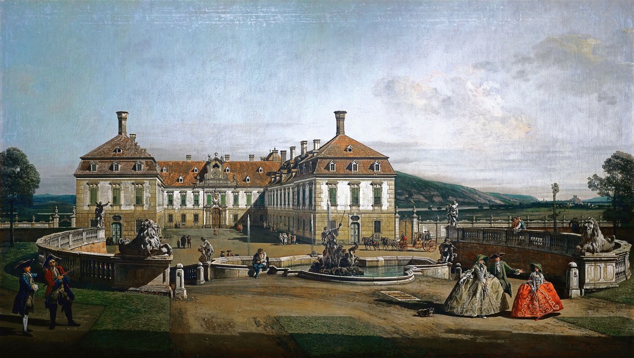 French : Le château de plaisance impérial Schloss Hof, côté cour d