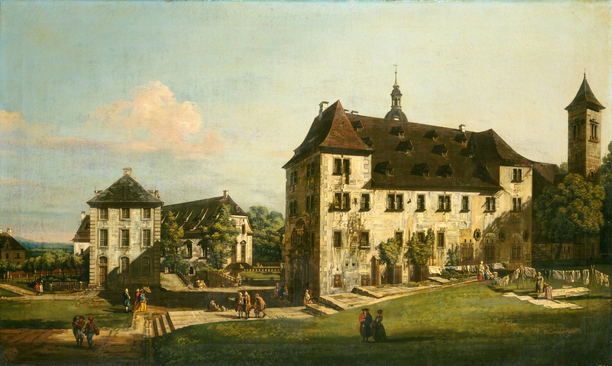 Forteresse de Königstein : Cour avec la Magdalenenburg - Bernardo Bellotto