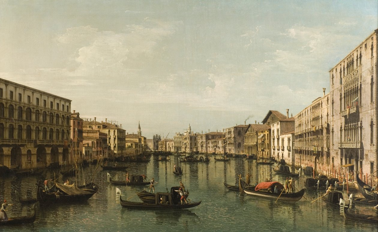 Vue du Grand Canal avec les palais Foscari et Moro Lin - Bernardo Bellotto