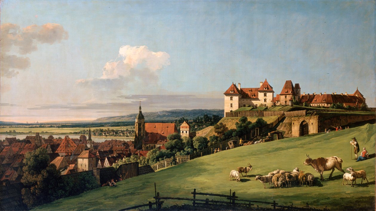 Vue de Pirna depuis le château de Sonnenstein - Bernardo Bellotto