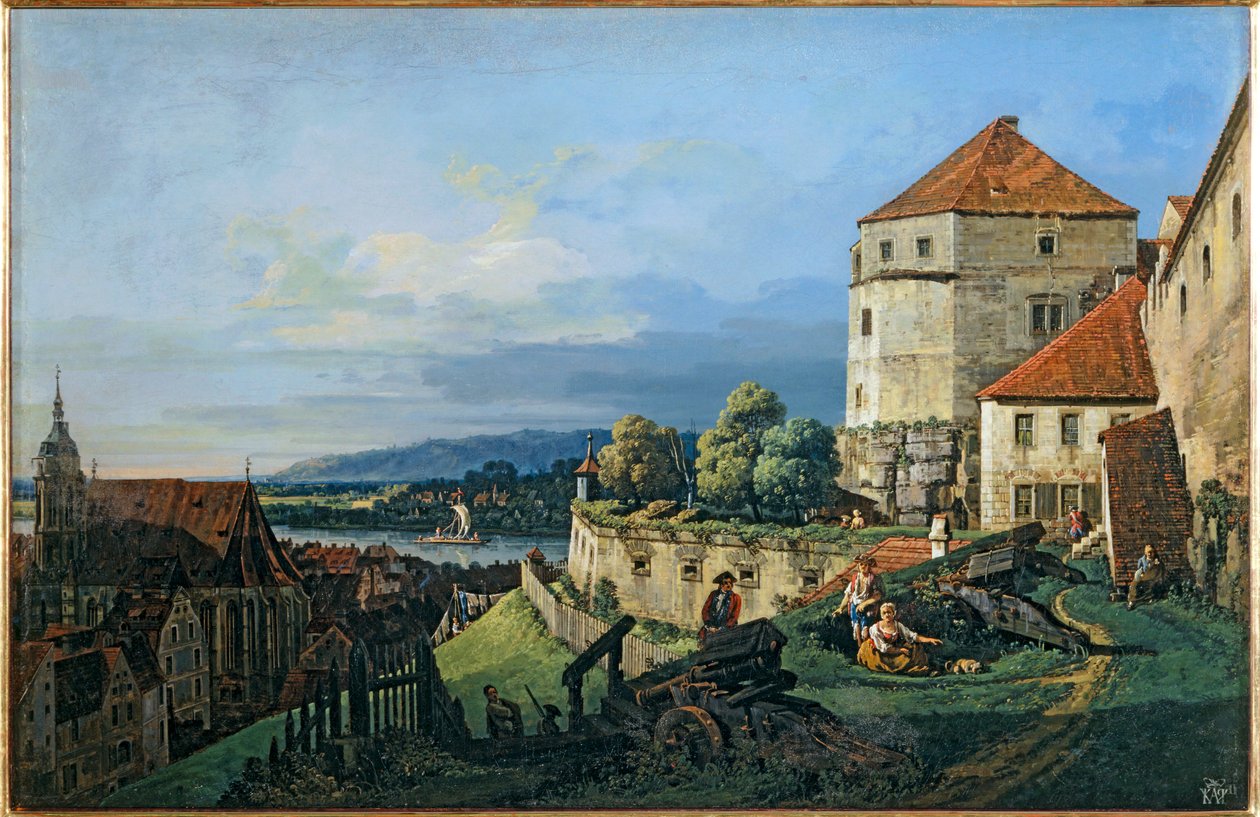 Vue de Pirna, prise depuis le château de Sonnenstein ... - Bernardo Bellotto