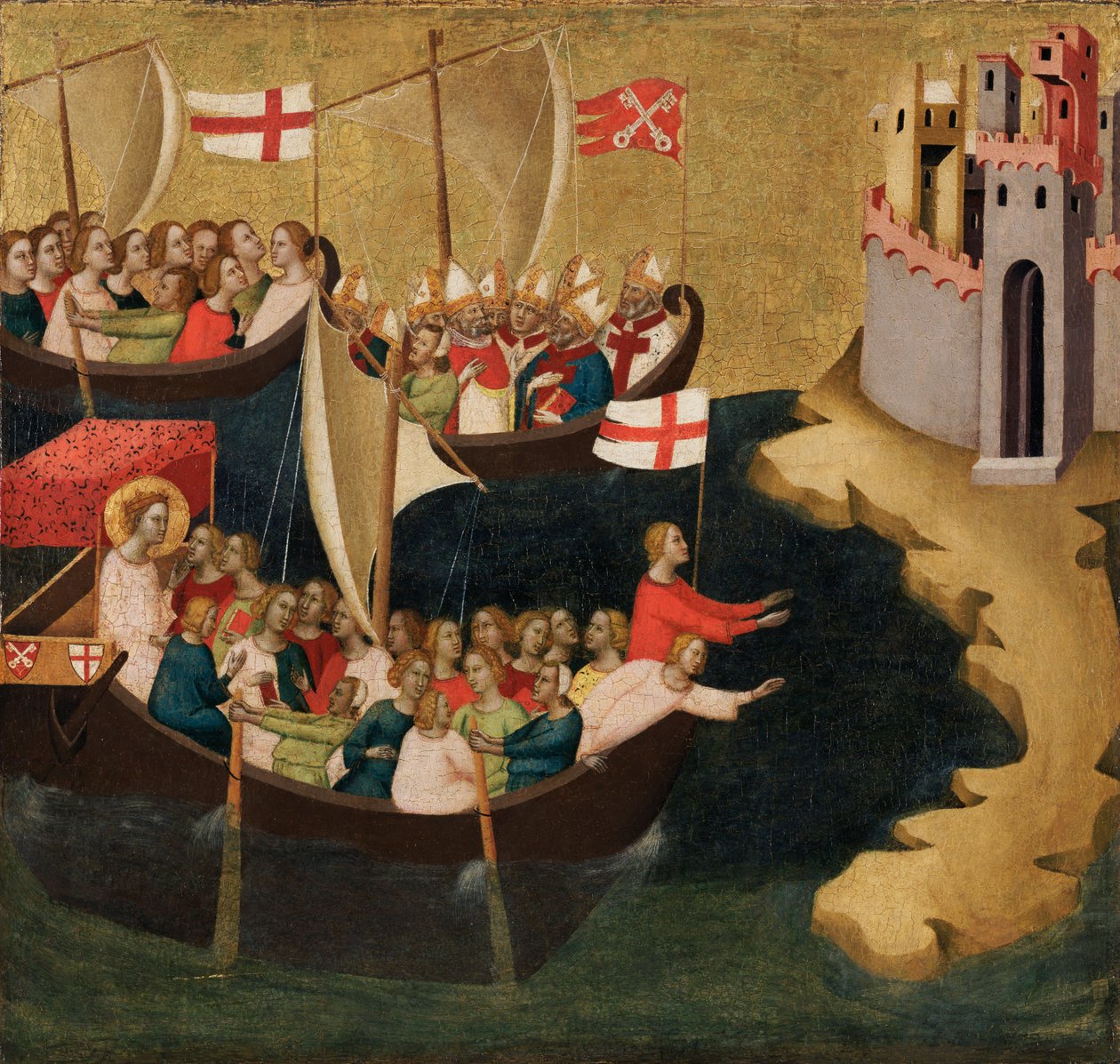 Arrivée de Sainte Ursule à Cologne - Bernardo Daddi