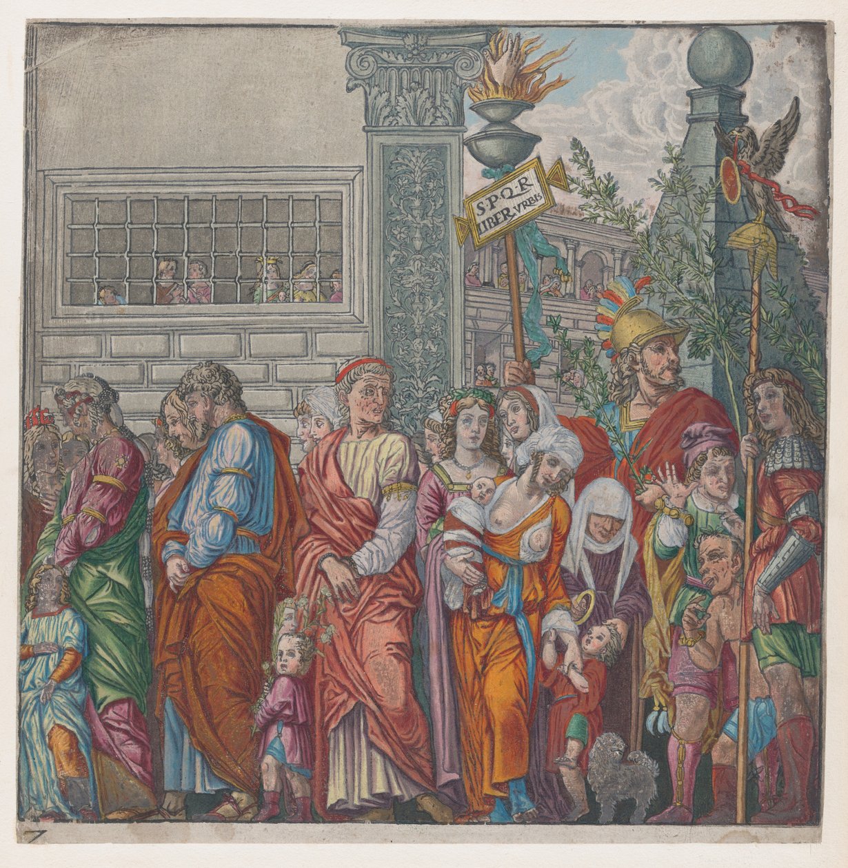 Feuille 7 : procession, du Triomphe de Jules César, 1599 - Bernardo Malpizzi