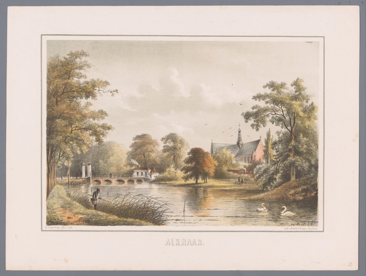 Stadsgezicht te Alkmaar - Bernardus Gerardus ten Berge