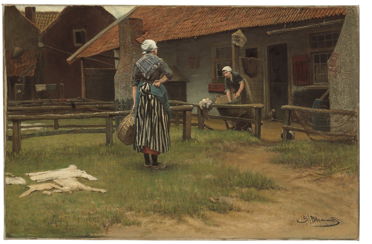 Jour de lessive - Bernardus Johannes Blommers or Bloomers