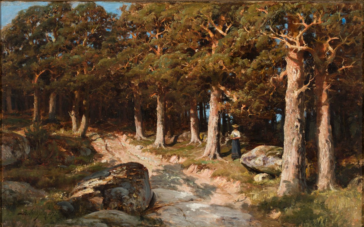Femme dans les bois - Berndt Lindholm