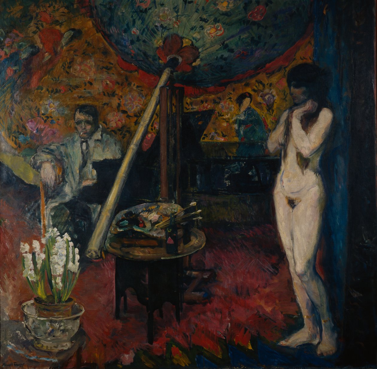 Autoportrait dans le studio - Bernhard Dorotheus Folkestad