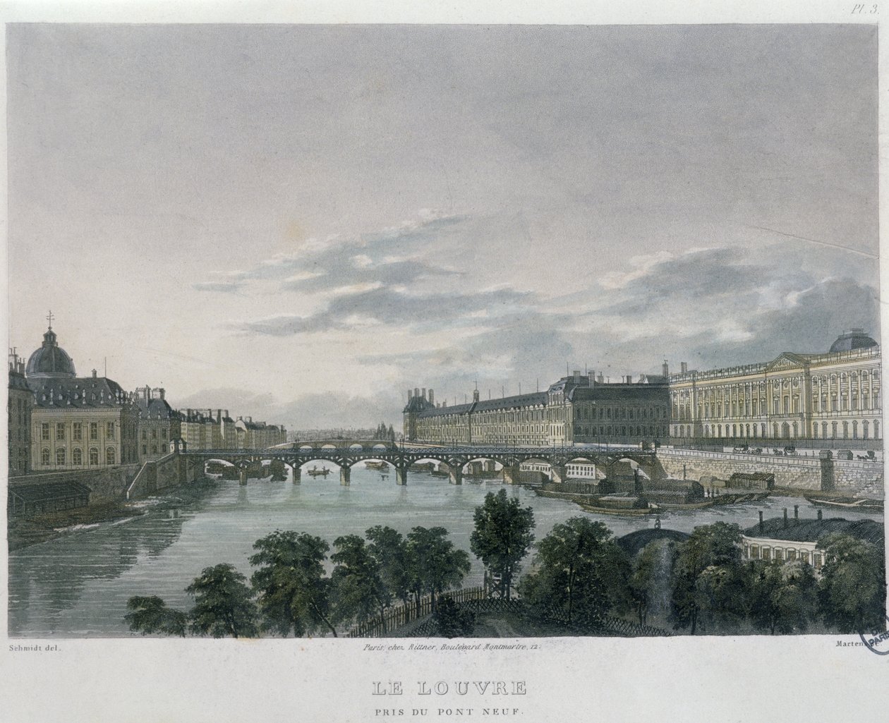 Le Pont ou Passerelle des Arts, Paris, 1832 - Bernhard Schmidt
