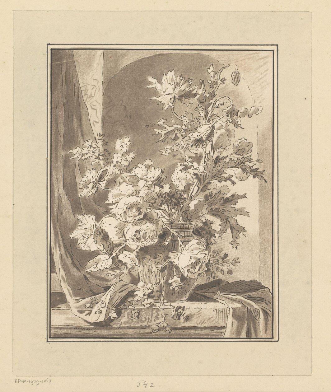 Vase avec des fleurs pour une niche - Bernhard Schreuder